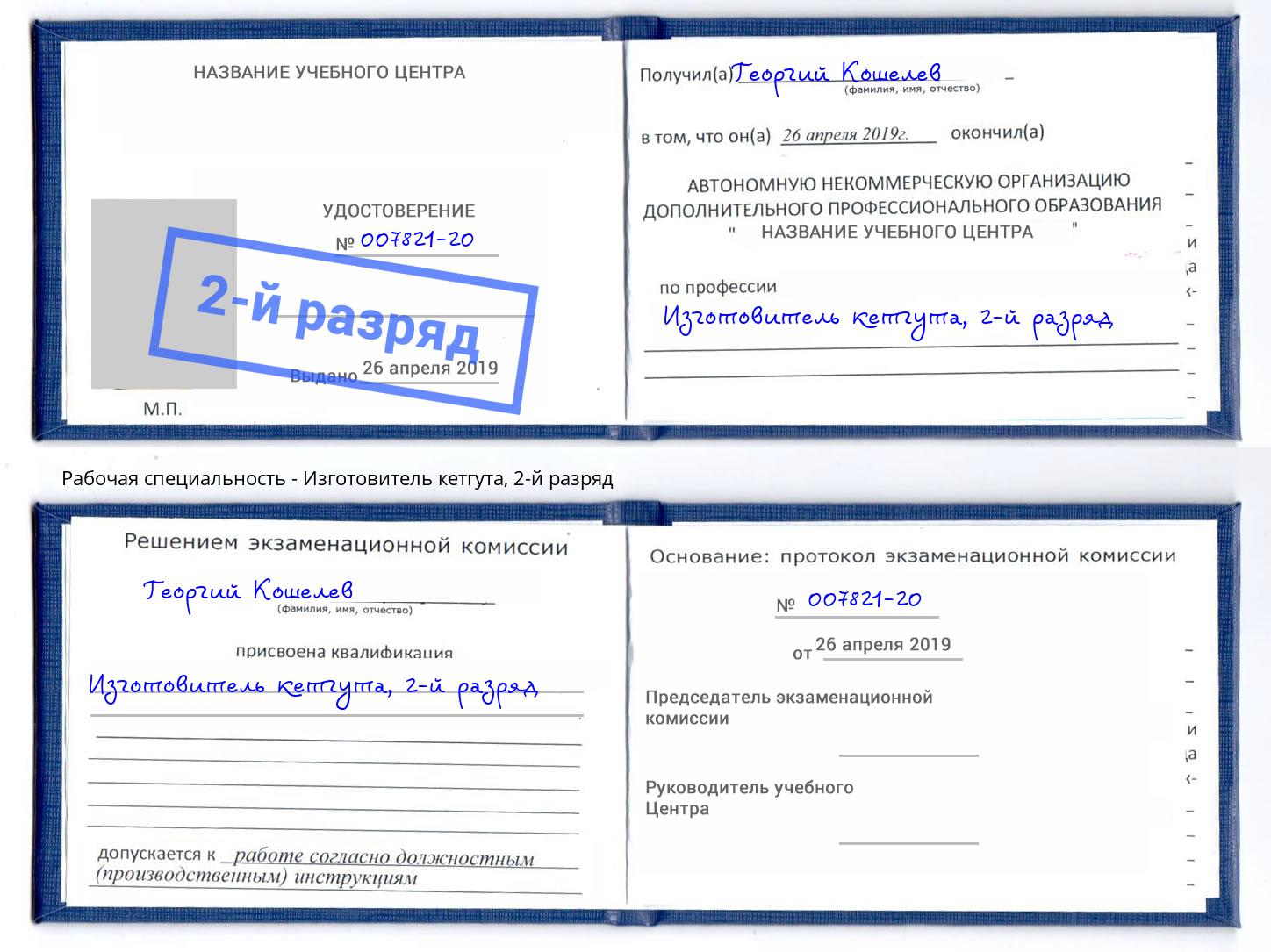 корочка 2-й разряд Изготовитель кетгута Краснодар